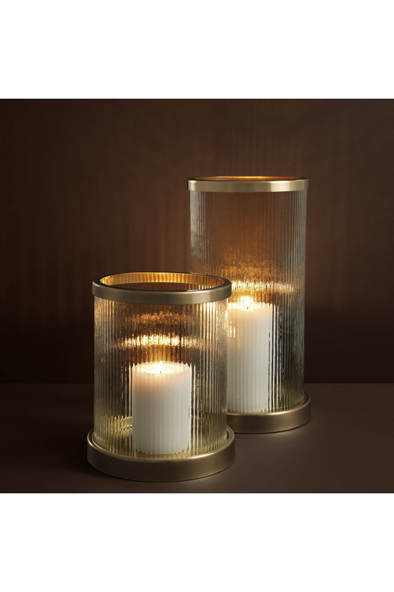 Ribbed Glass Hurricane | Eichholtz Harrington | Eichholtzmiami.com