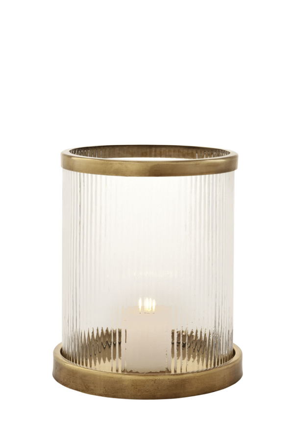 Ribbed Glass Hurricane | Eichholtz Harrington | Eichholtzmiami.com