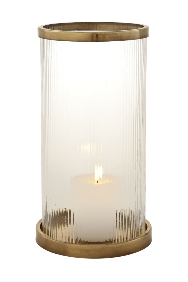 Ribbed Glass Hurricane | Eichholtz Harrington | Eichholtzmiami.com
