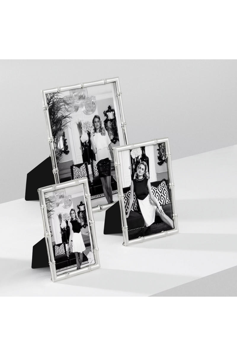 Silver-Plated Faux-Bamboo Picture Frame | Eichholtz Holden - L | Eichholtzmiami.com