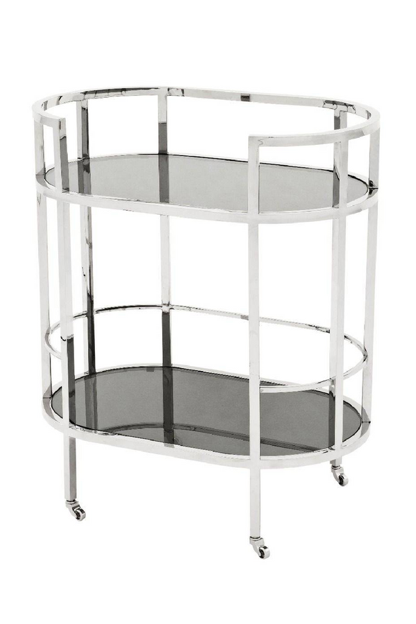 Smoked Glass 2-Layer Trolley | Eichholtz Townhouse | Eichholtzmiami.com