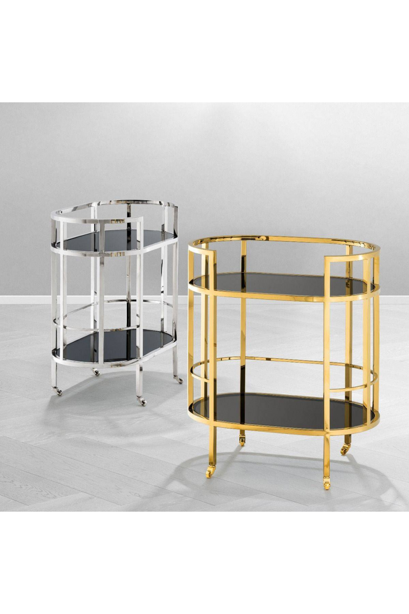 Smoked Glass 2-Layer Trolley | Eichholtz Townhouse | Eichholtzmiami.com