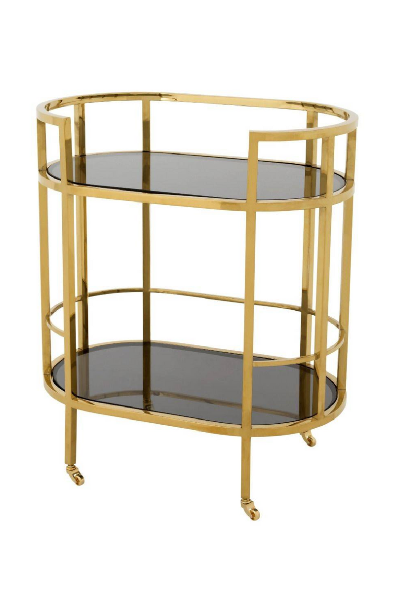 Smoked Glass 2-Layer Trolley | Eichholtz Townhouse | Eichholtzmiami.com