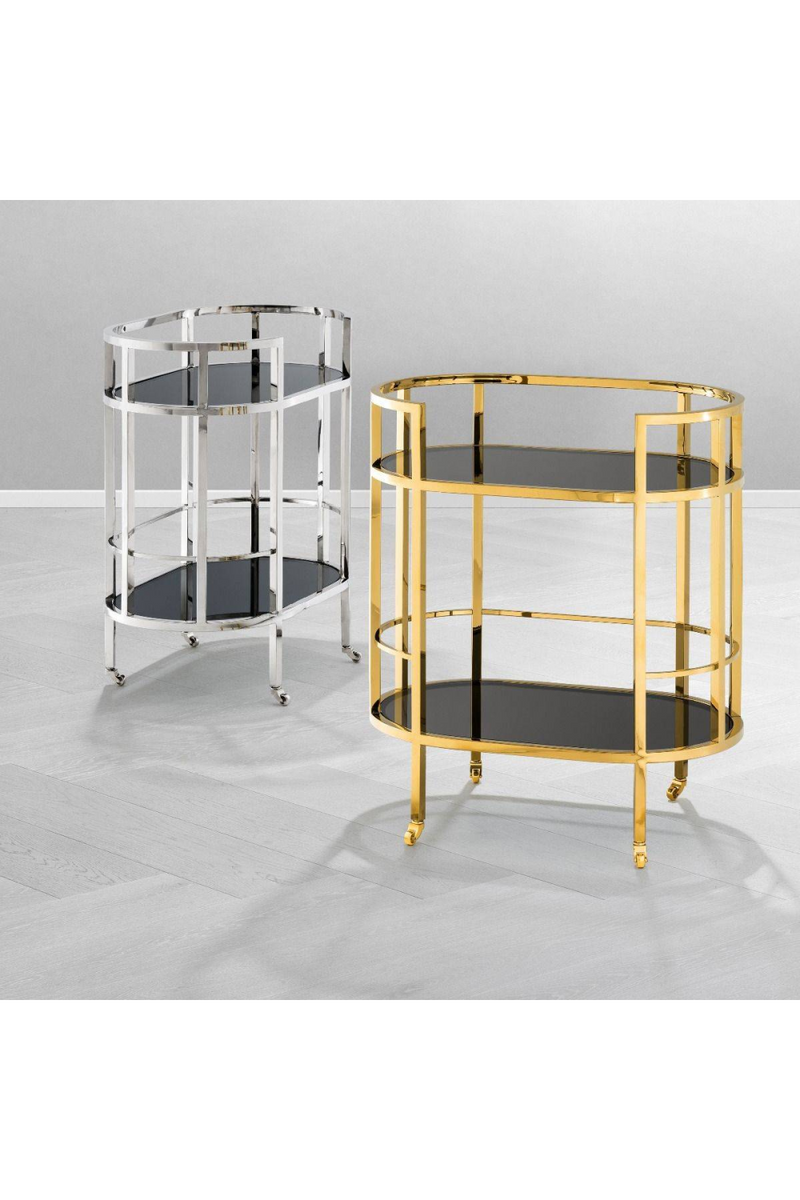 Smoked Glass 2-Layer Trolley | Eichholtz Townhouse | Eichholtzmiami.com