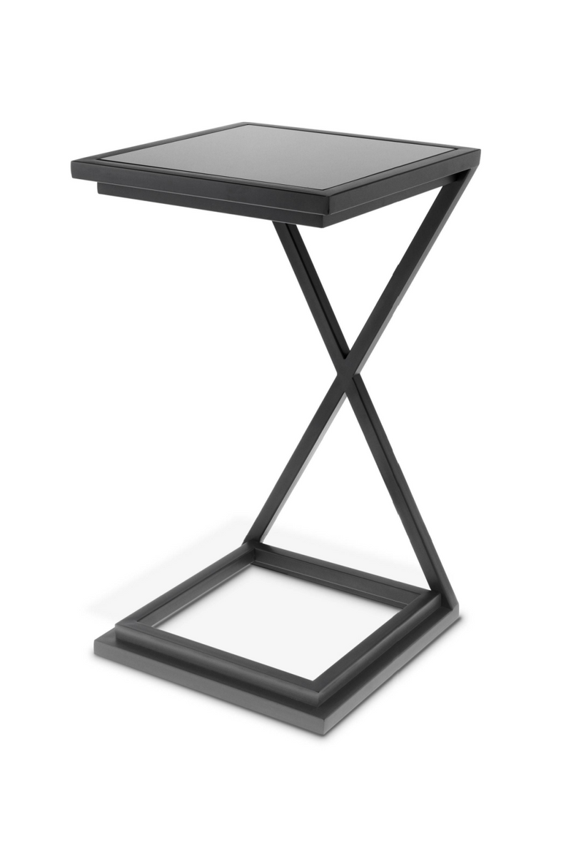 Gunmetal Glass Side Table | Eichholtz Cross | Eichholtzmiami.com