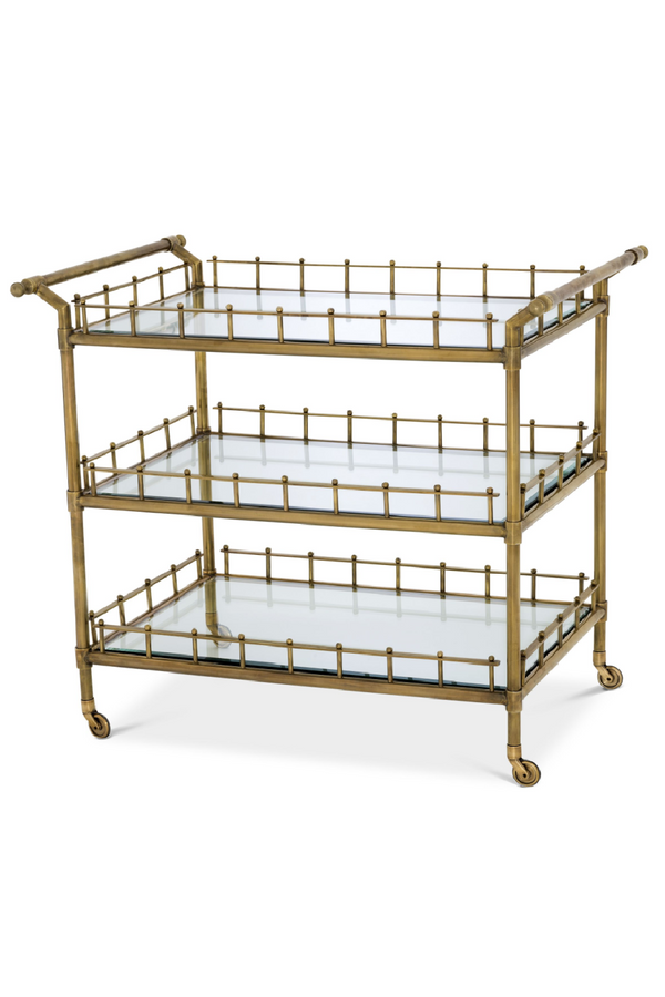 Vintage Brass Trolley | Eichholtz Scarlett | Eichholtzmiami.com