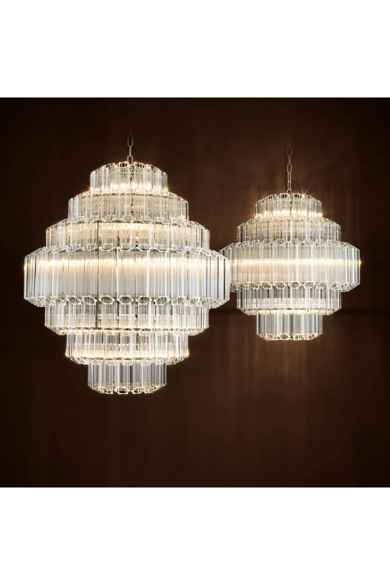 Cascading Bevelled Glass Chandelier | Eichholtz Vittoria | Eichholtzmiami.com
