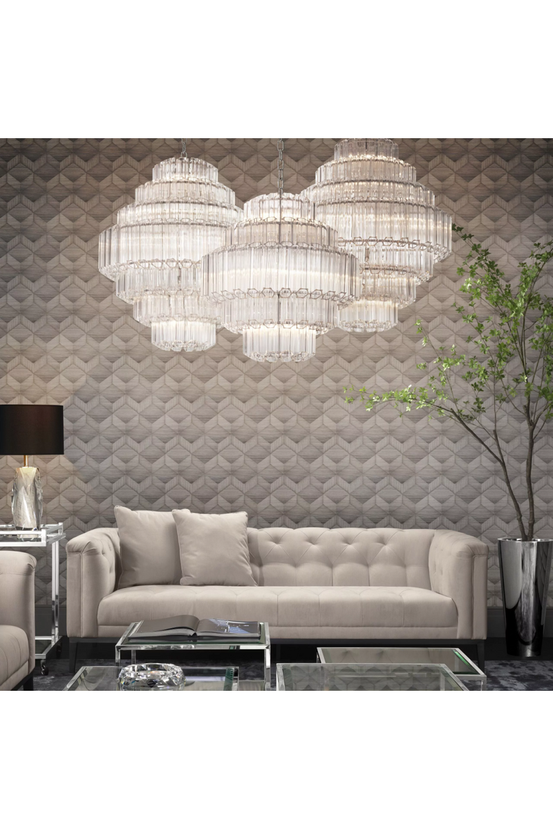 Cascading Bevelled Glass Chandelier | Eichholtz Vittoria | Eichholtzmiami.com