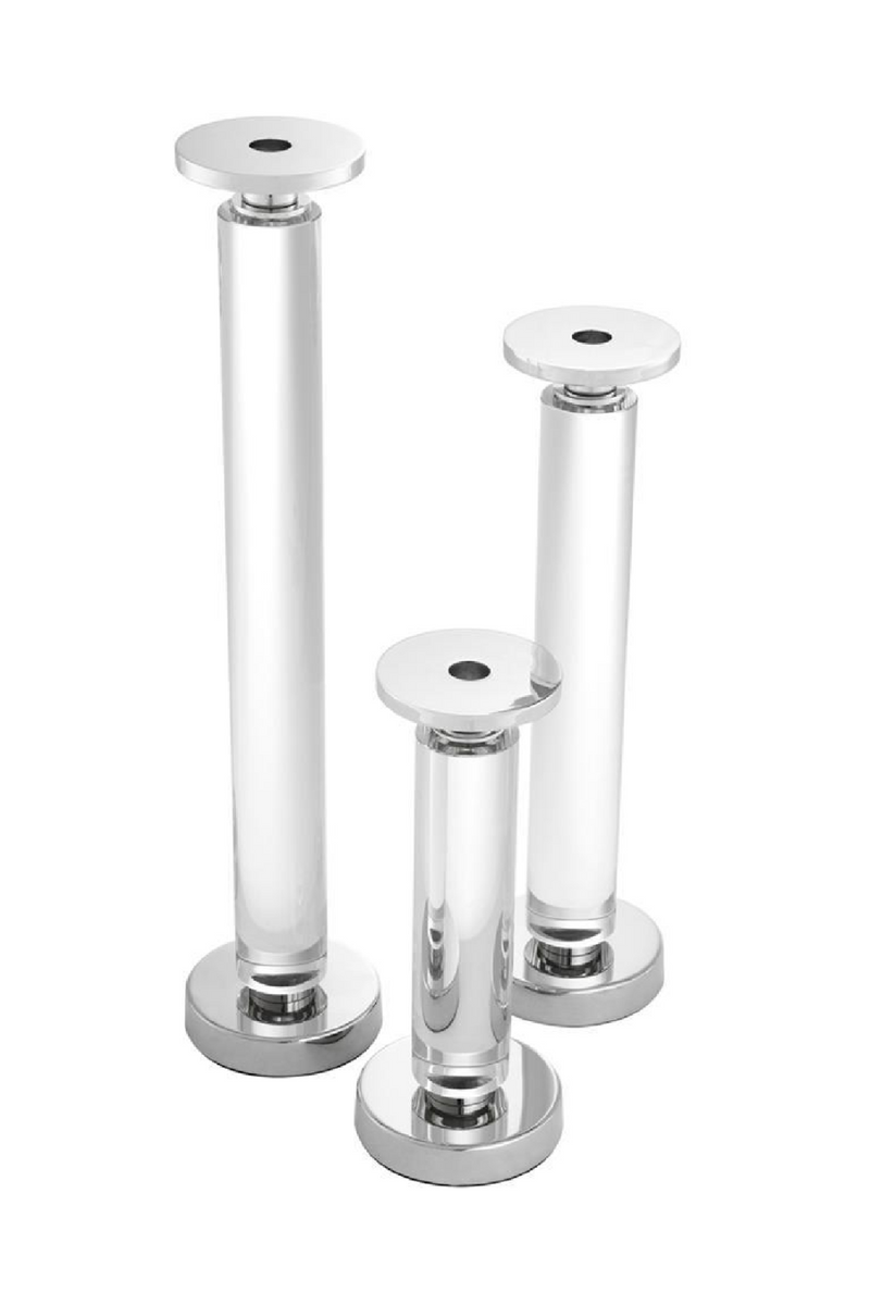 Crystal Glass Candle Holder (Set of 3) | Eichholtz Chapman | Eichholtzmiami.com