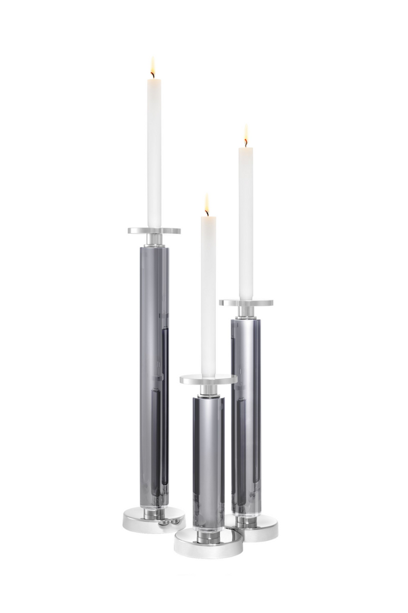 Crystal Glass Candle Holder (Set of 3) | Eichholtz Chapman | Eichholtzmiami.com