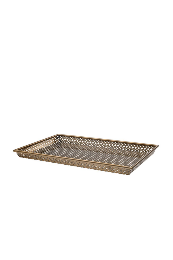 Antique Brass Gold Rectangular Tray | Eichholtz Sirenuse | Eichholtzmiami.com