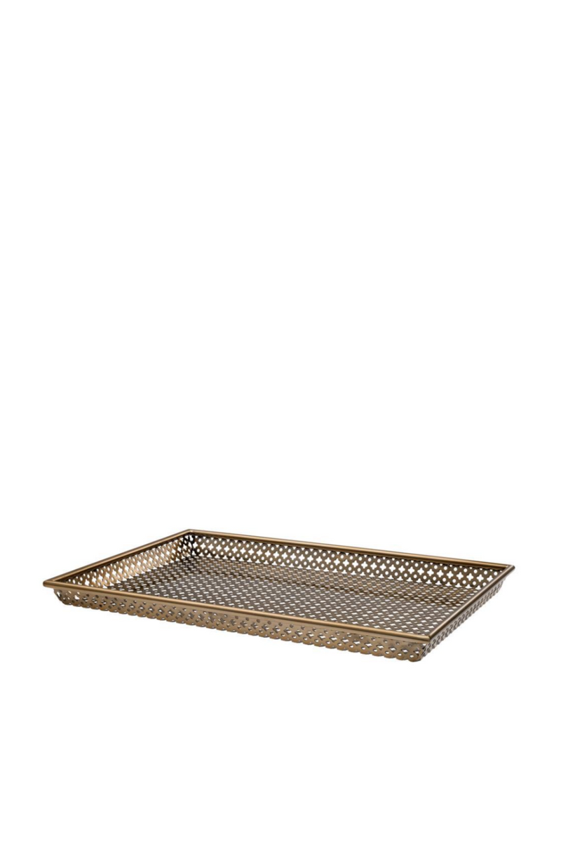 Antique Brass Gold Rectangular Tray | Eichholtz Sirenuse | Eichholtzmiami.com