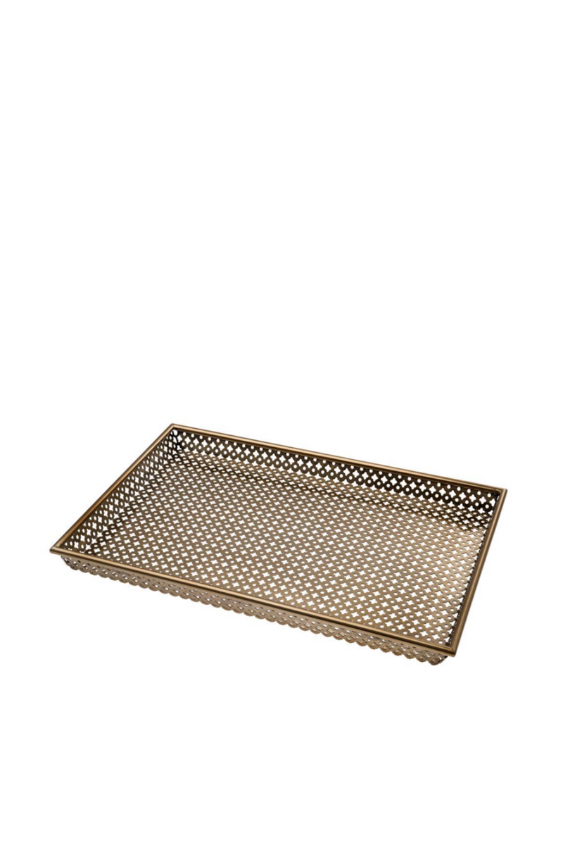 Antique Brass Gold Rectangular Tray | Eichholtz Sirenuse | Eichholtzmiami.com