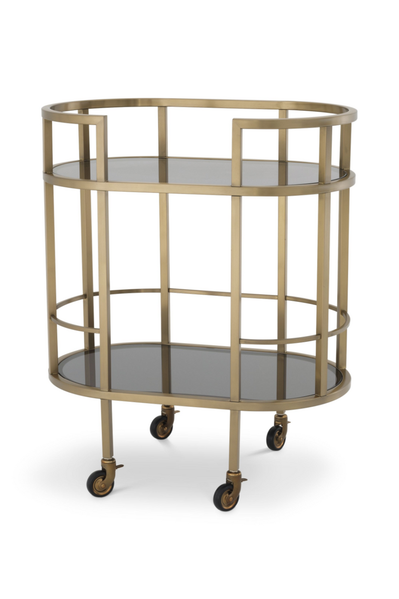 Smoked Glass 2-Layer Trolley | Eichholtz Townhouse | Eichholtzmiami.com