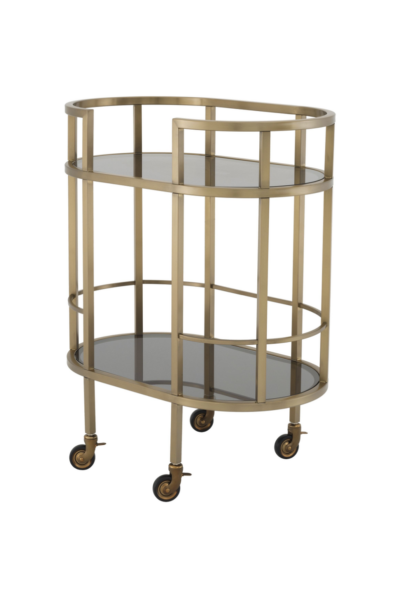 Smoked Glass 2-Layer Trolley | Eichholtz Townhouse | Eichholtzmiami.com