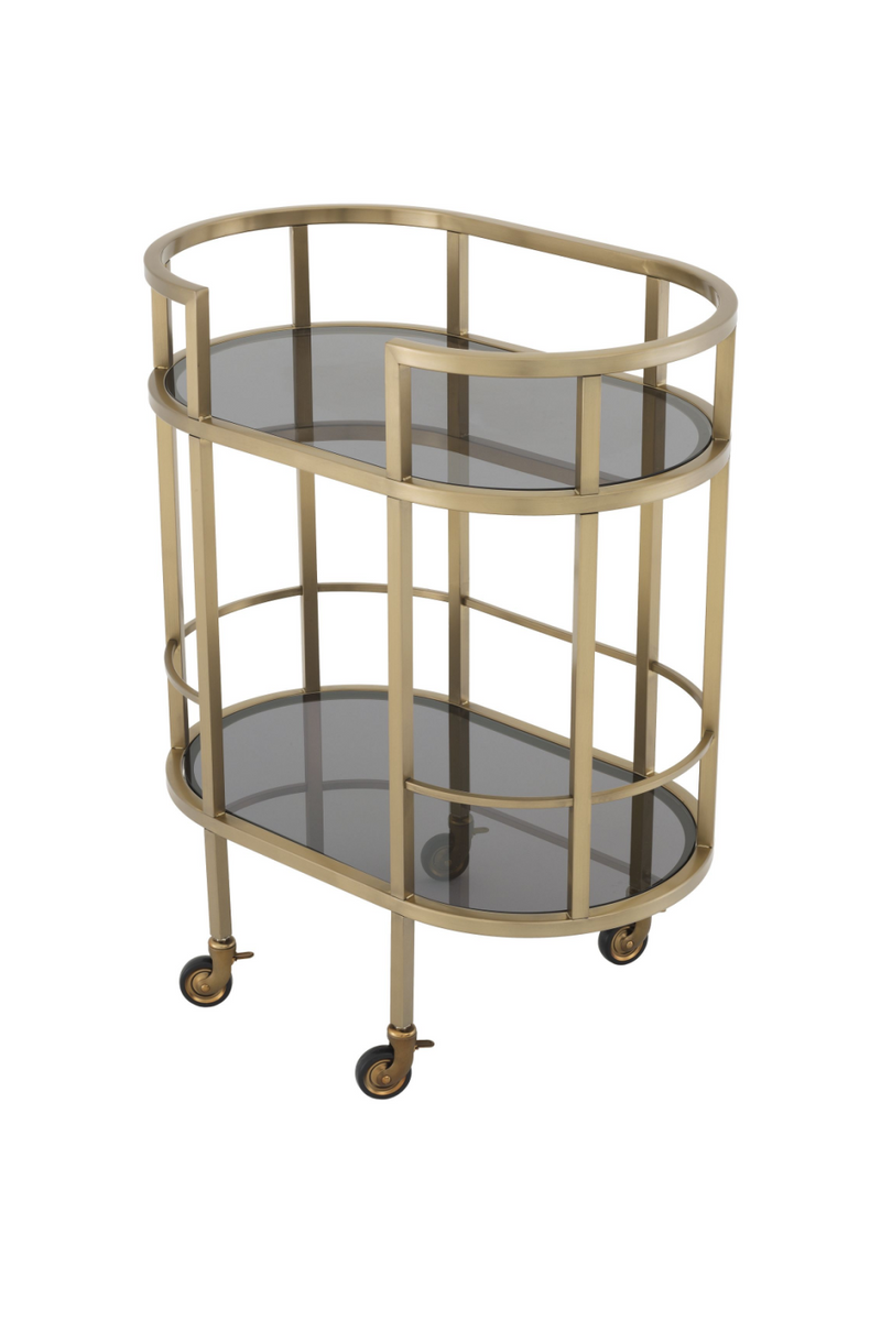 Smoked Glass 2-Layer Trolley | Eichholtz Townhouse | Eichholtzmiami.com