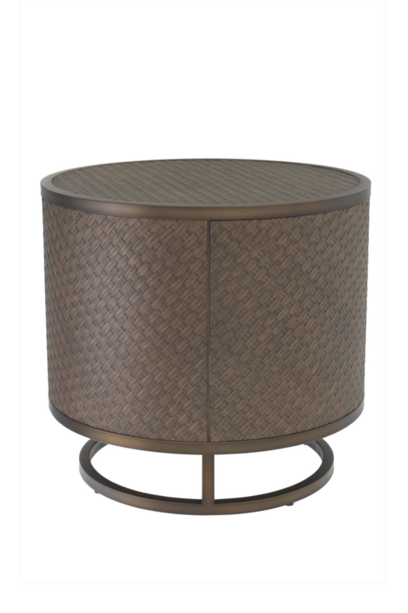 Woven Washed Oak Side Table | Eichholtz Napa Valley | Eichholtzmiami.com