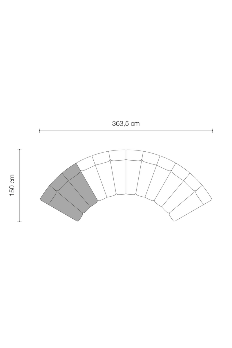 Curved Modular Sofa | Eichholtz Lando | Eichholtzmiami.com