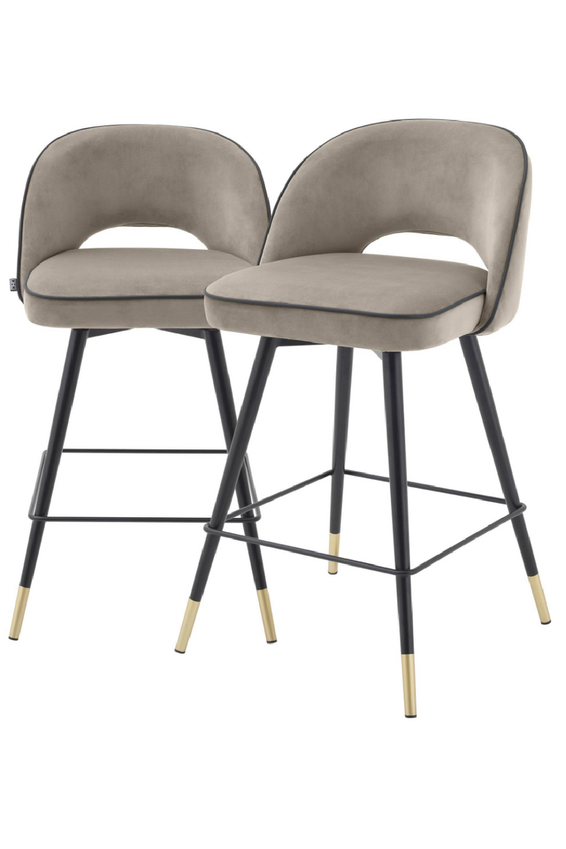 Upholstered Swivel Counter Stool Set (2) | Eichholtz Cliff | Eichholtzmiami.com