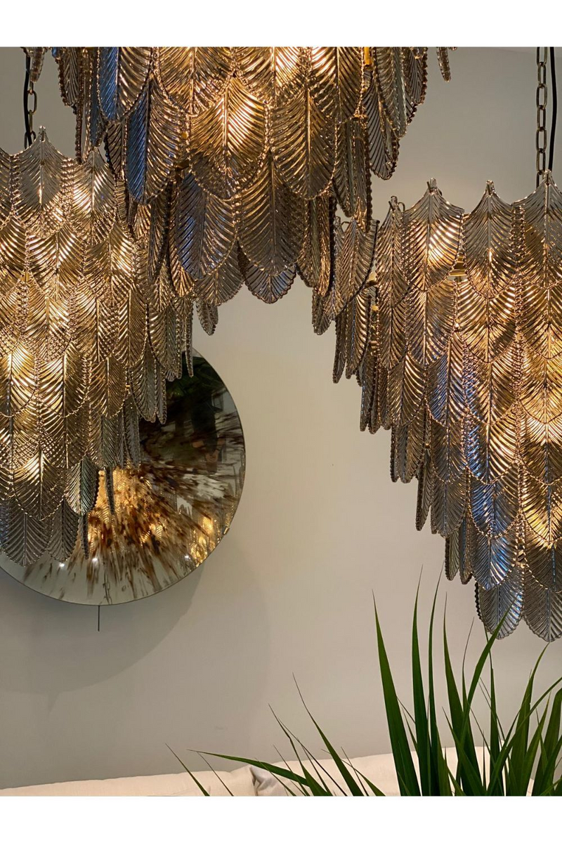 Smoked Glass Layered Chandelier | Eichholtz Verbier | Eichholtzmiami.com