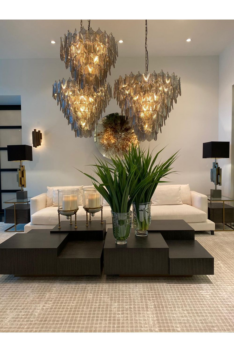 Smoked Glass Layered Chandelier | Eichholtz Verbier | Eichholtzmiami.com