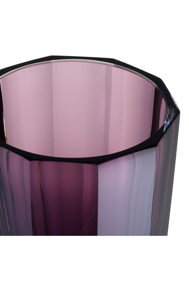 Purple Octagonal Glass Vase | Eichholtz Chavez | Eichholtzmiami.com
