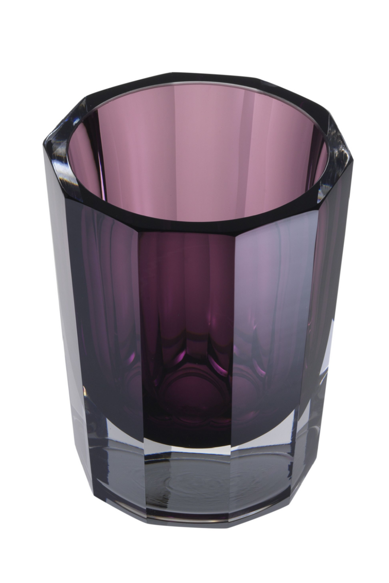 Purple Octagonal Glass Vase | Eichholtz Chavez | Eichholtzmiami.com