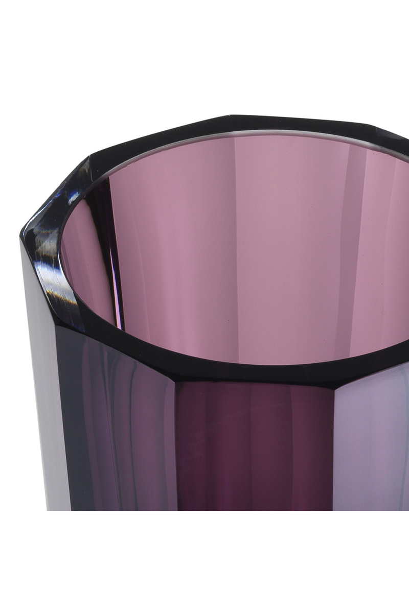 Purple Octagonal Glass Vase | Eichholtz Chavez | Eichholtzmiami.com