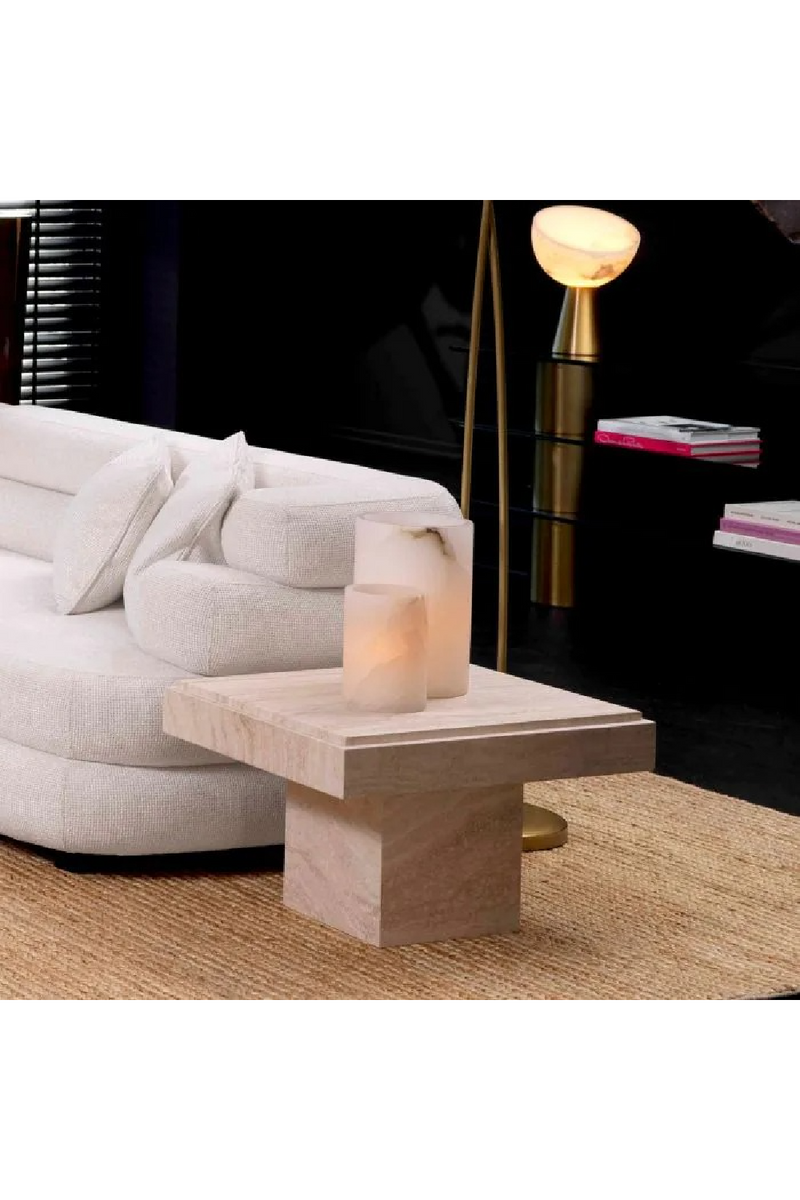 Travertine Central Base Side Table | Eichholtz Sartoria | Eichholtzmiami.com