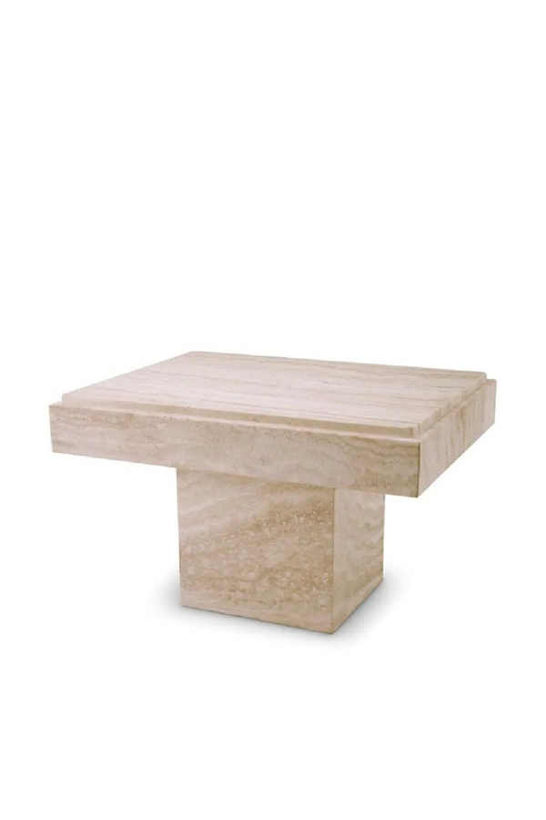 Travertine Central Base Side Table | Eichholtz Sartoria | Eichholtzmiami.com