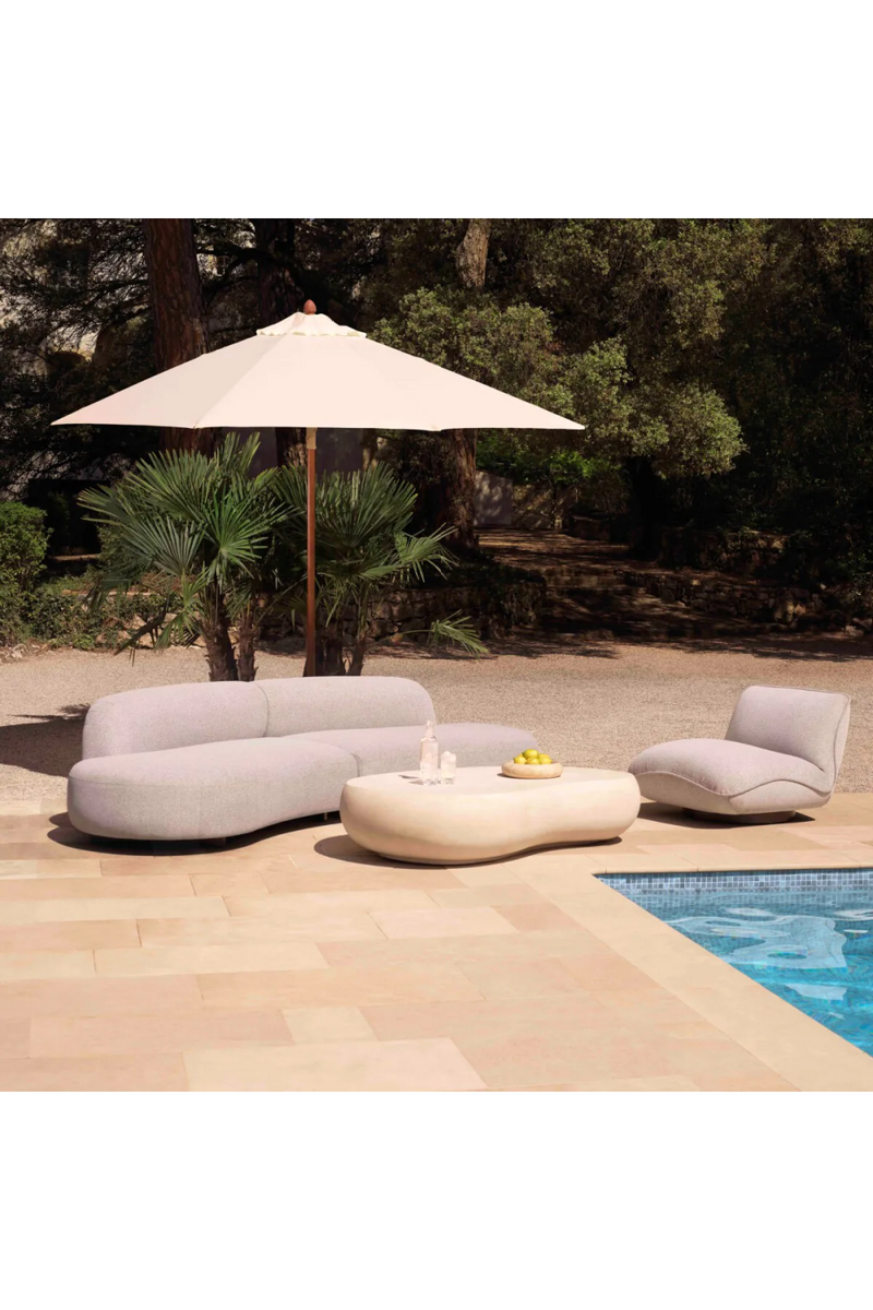Light Gray Curved Outdoor Sofa | Eichholtz Björn | Eichholtzmiami.com