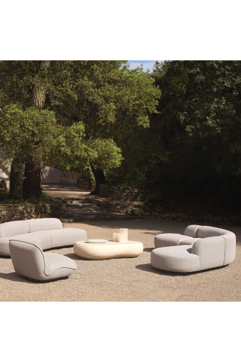 Light Gray Curved Outdoor Sofa | Eichholtz Björn | Eichholtzmiami.com