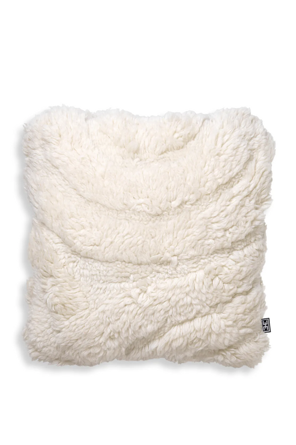White Hand-Tufted Wool Cushion | Eichholtz Andres | Eichholtzmiami.com