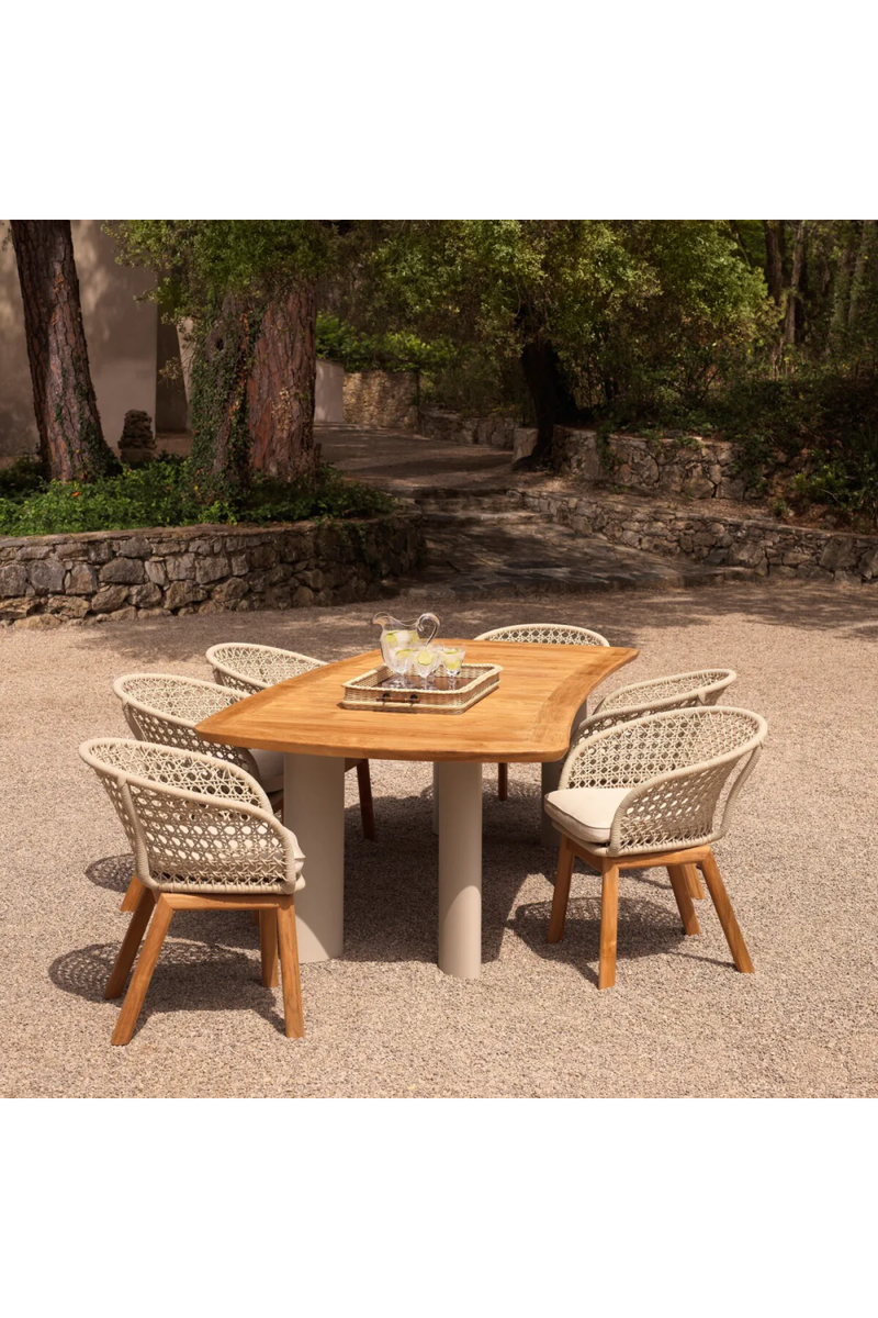 Slatted Teak Outdoor Dining Table | Eichholtz Osario | Eichholtzmiami.com