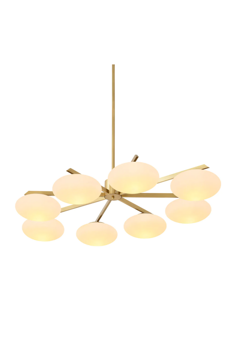Elliptical White Glass Chandelier | Eichholtz Evergreen | Eichholtzmiami.com