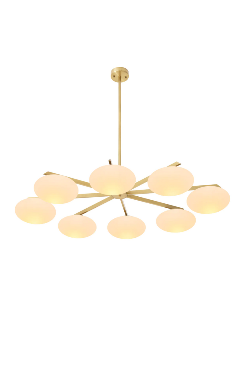 Elliptical White Glass Chandelier | Eichholtz Evergreen | Eichholtzmiami.com