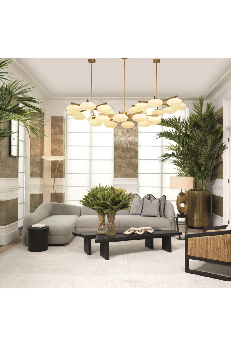 Elliptical White Glass Chandelier | Eichholtz Evergreen | Eichholtzmiami.com