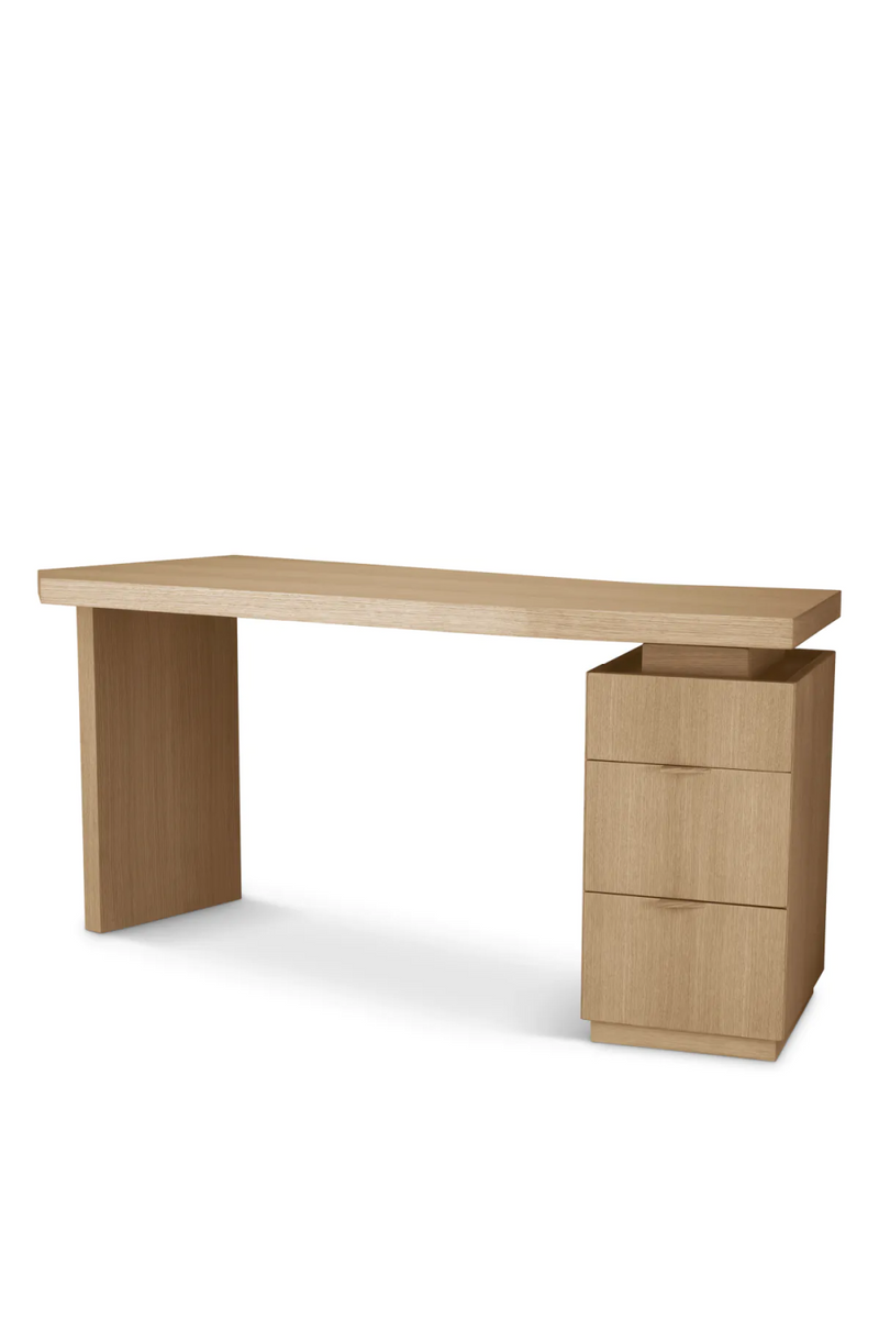 Natural Oak 3-Drawer Desk | Eichholtz Sarah | Eichholtzmiami.com