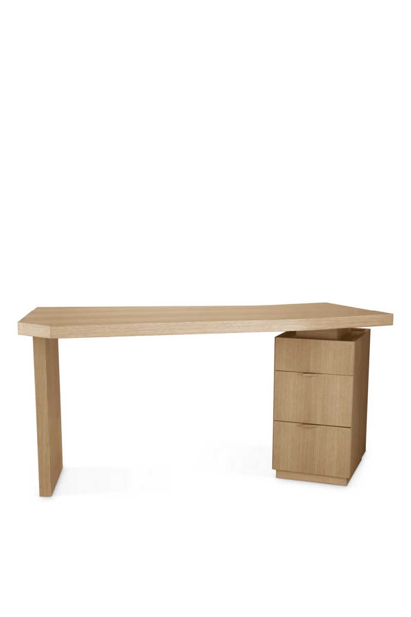 Natural Oak 3-Drawer Desk | Eichholtz Sarah | Eichholtzmiami.com