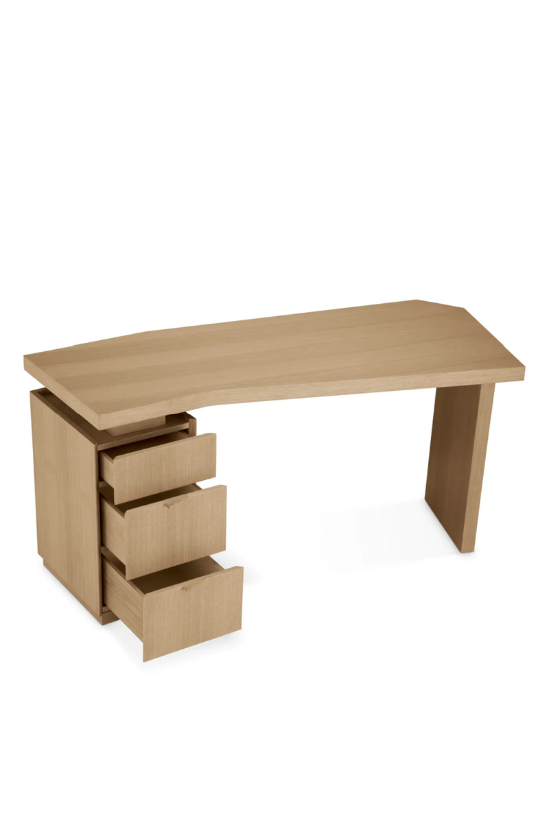 Natural Oak 3-Drawer Desk | Eichholtz Sarah | Eichholtzmiami.com
