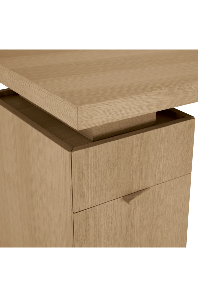 Natural Oak 3-Drawer Desk | Eichholtz Sarah | Eichholtzmiami.com