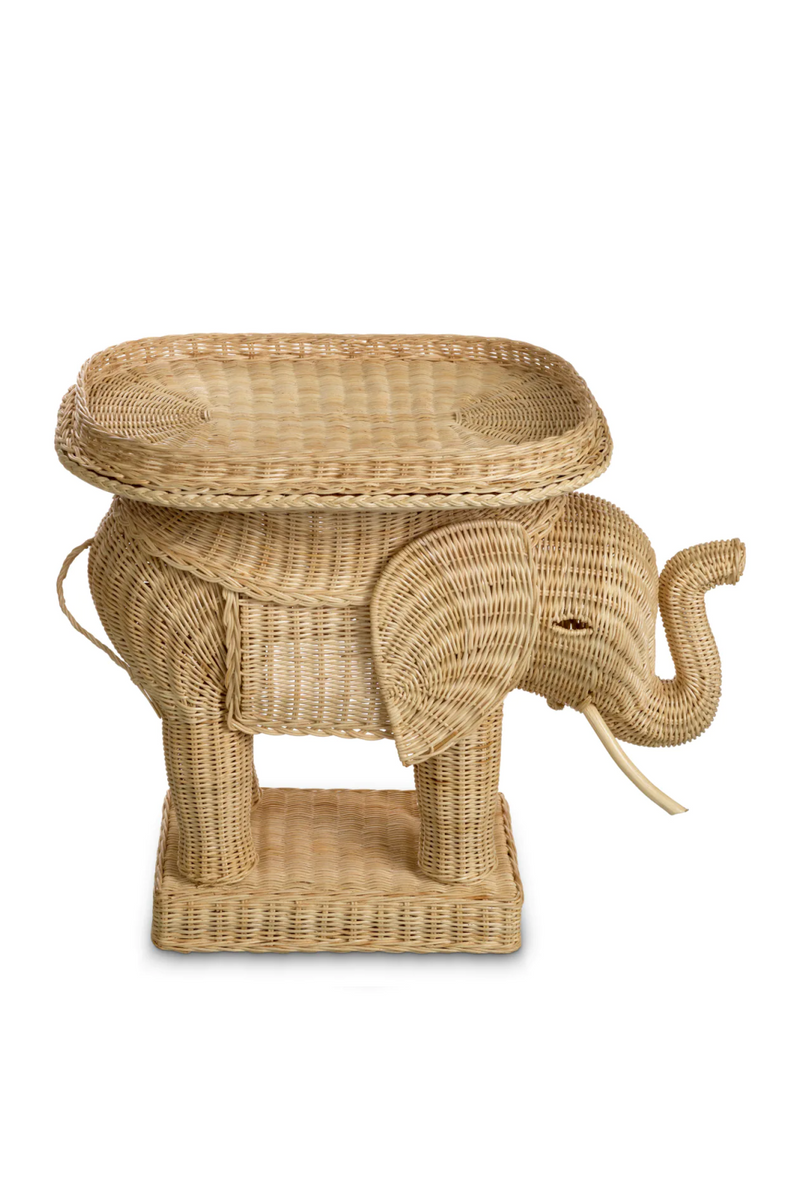 Rattan Sculptural Side Table | Eichholtz Elephant | Eichholtzmiami.com