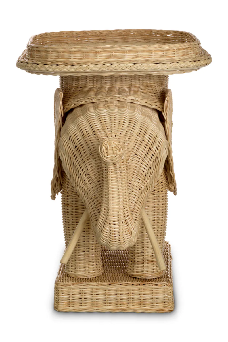 Rattan Sculptural Side Table | Eichholtz Elephant | Eichholtzmiami.com