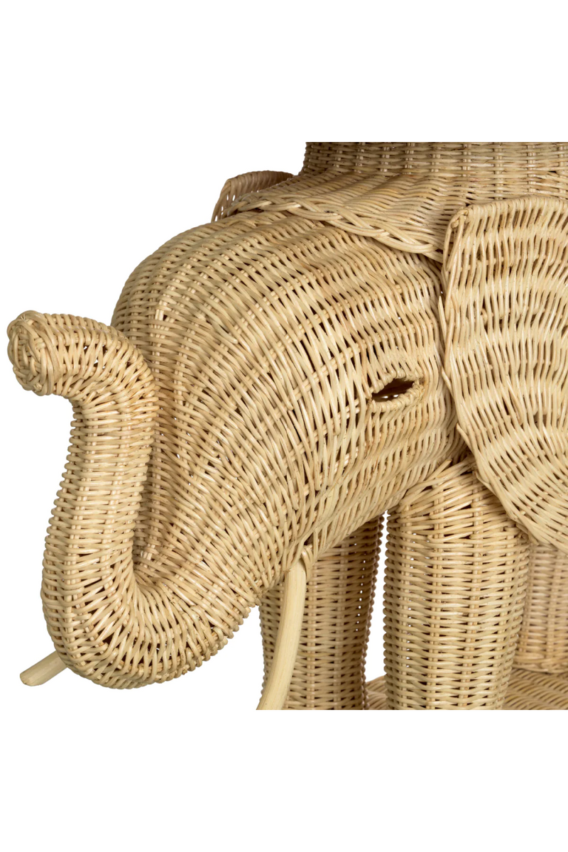 Rattan Sculptural Side Table | Eichholtz Elephant | Eichholtzmiami.com