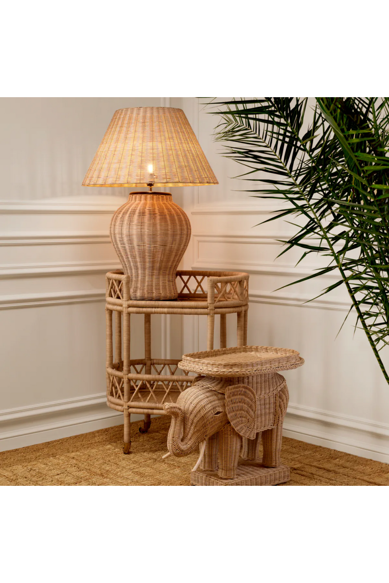 Rattan Sculptural Side Table | Eichholtz Elephant | Eichholtzmiami.com