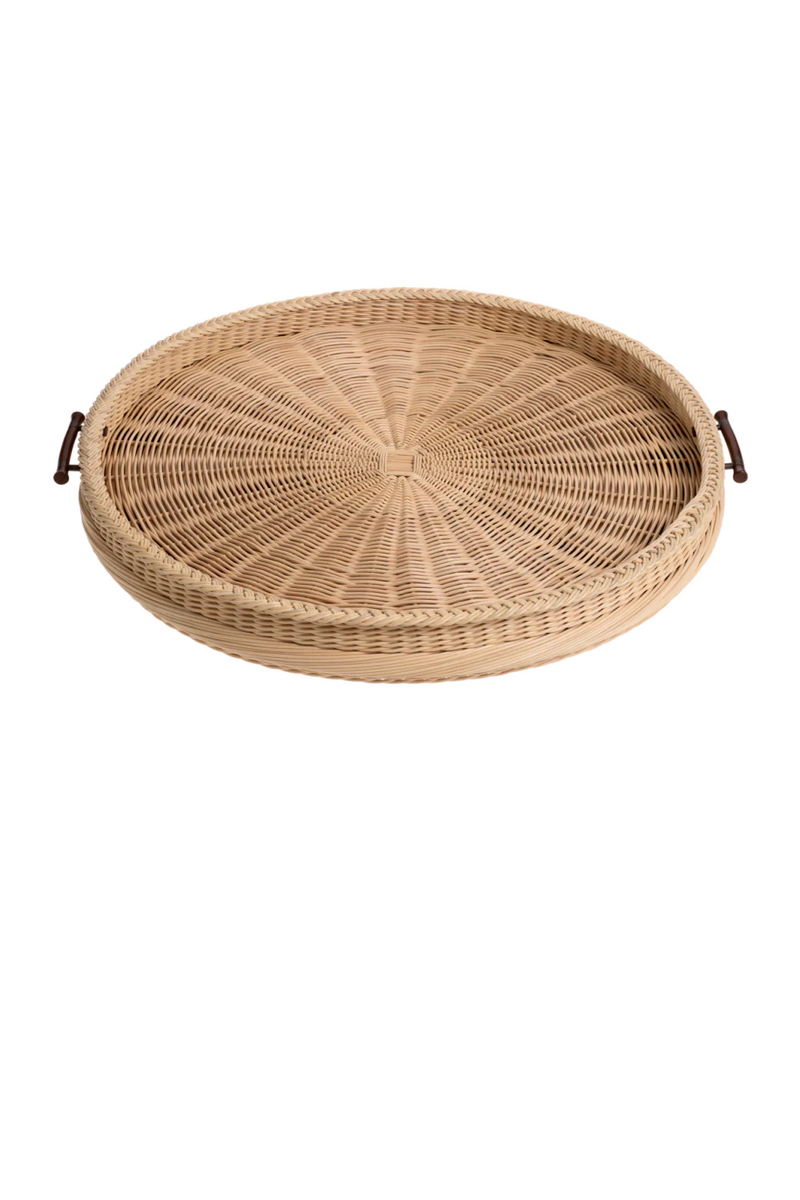 Natural Rattan Round Tray | Eichholtz Vimini | Eichholtzmiami.com
