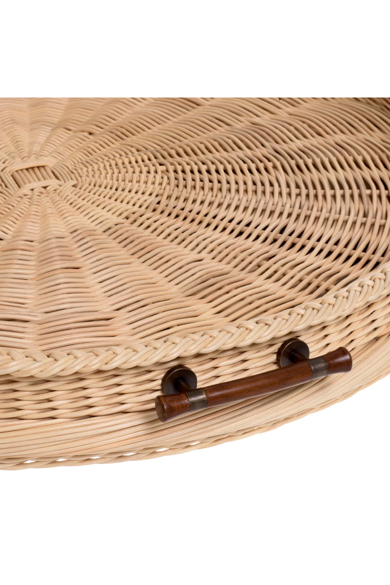 Natural Rattan Round Tray | Eichholtz Vimini | Eichholtzmiami.com
