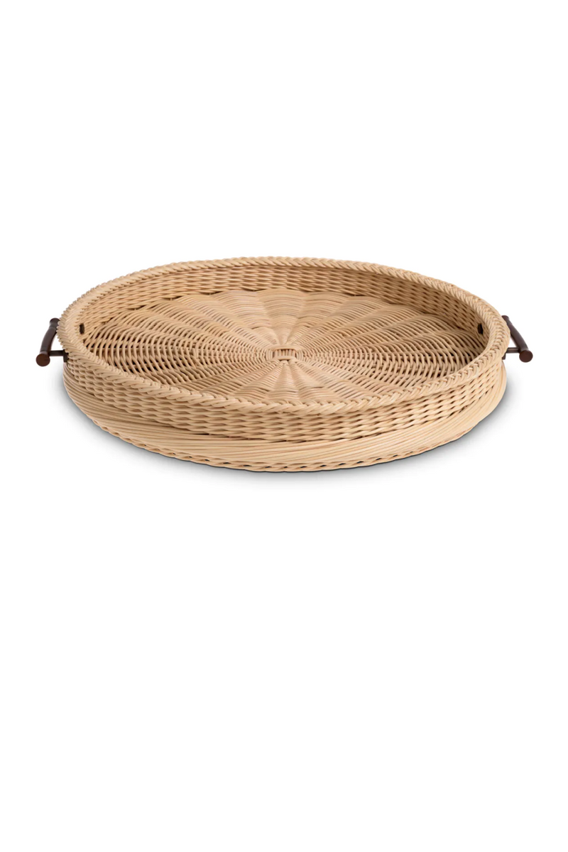 Natural Rattan Round Tray | Eichholtz Vimini | Eichholtzmiami.com