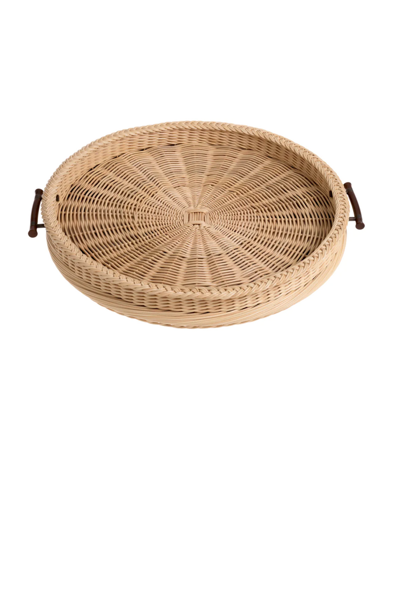 Natural Rattan Round Tray | Eichholtz Vimini | Eichholtzmiami.com