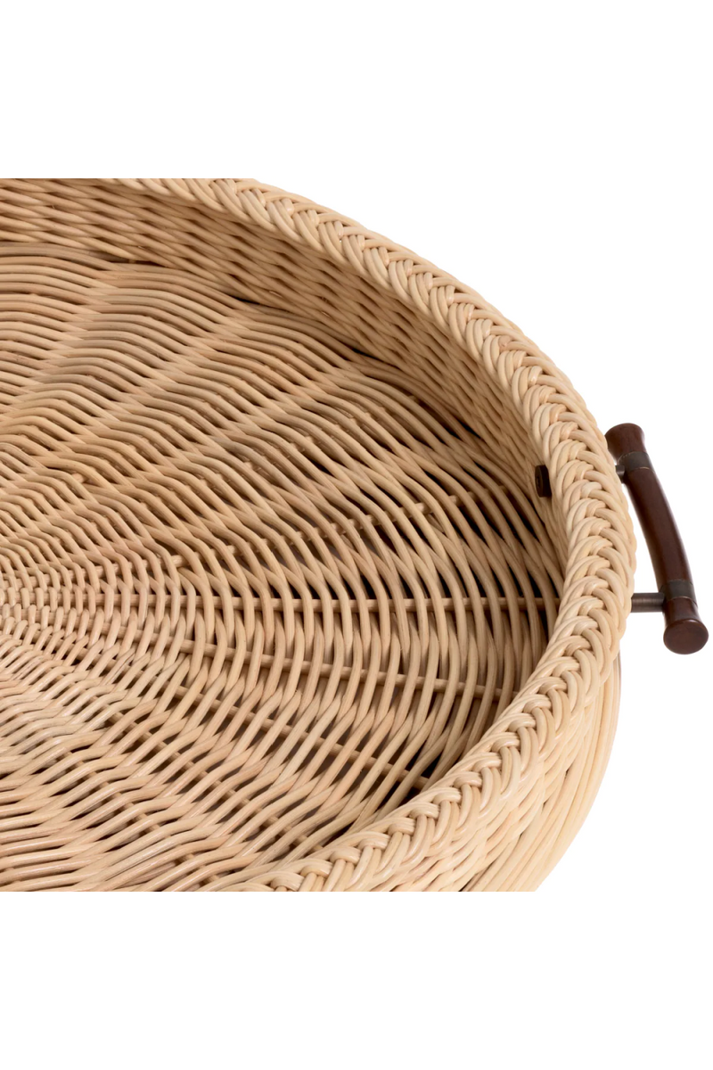 Natural Rattan Round Tray | Eichholtz Vimini | Eichholtzmiami.com